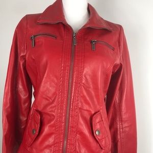 Style Long Red Jacket $25 SZ M Perfect Condition